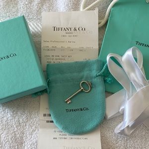 Tiffany & Co Sterling Silver Twist Key Pendant